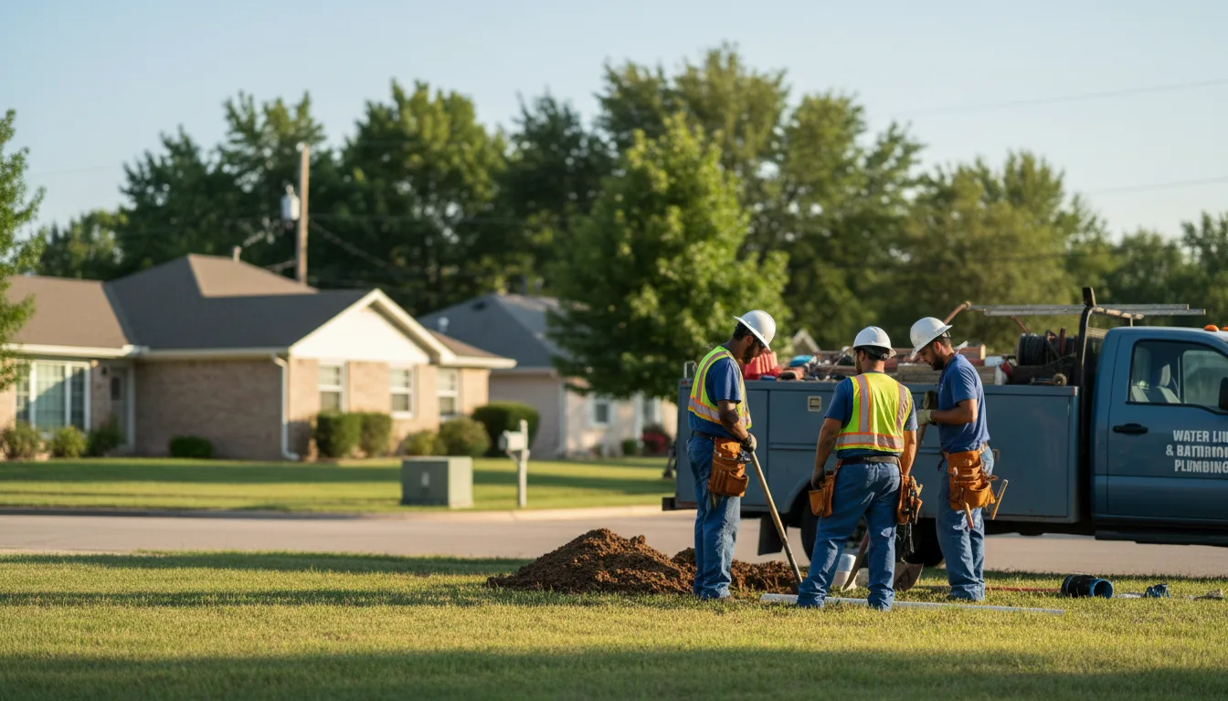 Residential water line and bathroom plumbing service in Murfreesboro, TN